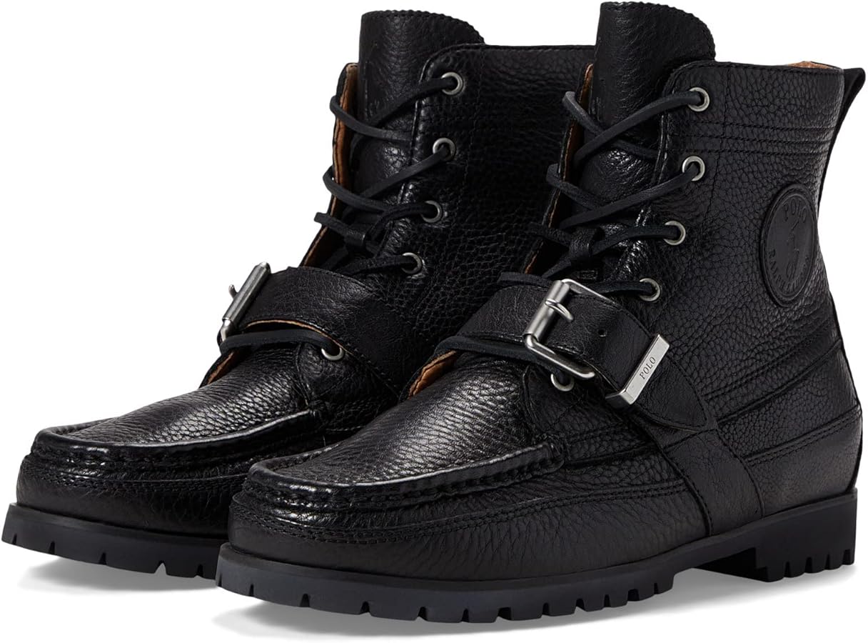 Amazon.com | POLO RALPH LAUREN Ranger Boot Black 1 7 D (M