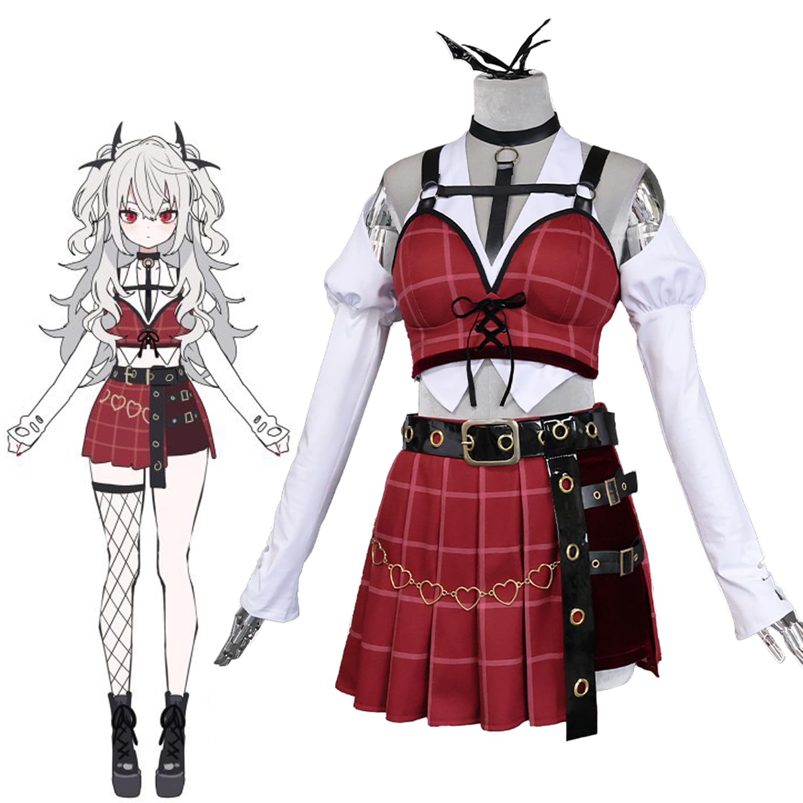 Amazon.co.jp: コスプレ衣装 【髪飾り、靴下付き】 フルセット 葛葉