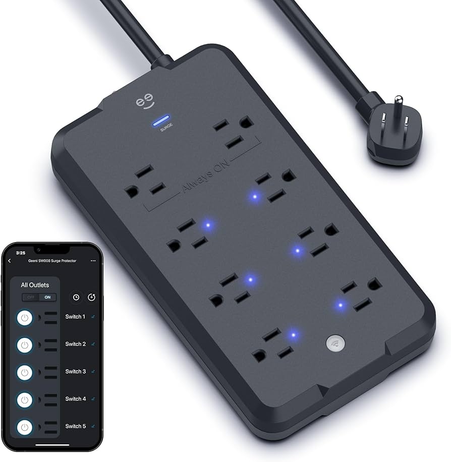 Amazon.com: Geeni Surge Ultra Smart 8-Outlet Surge Protector – 6