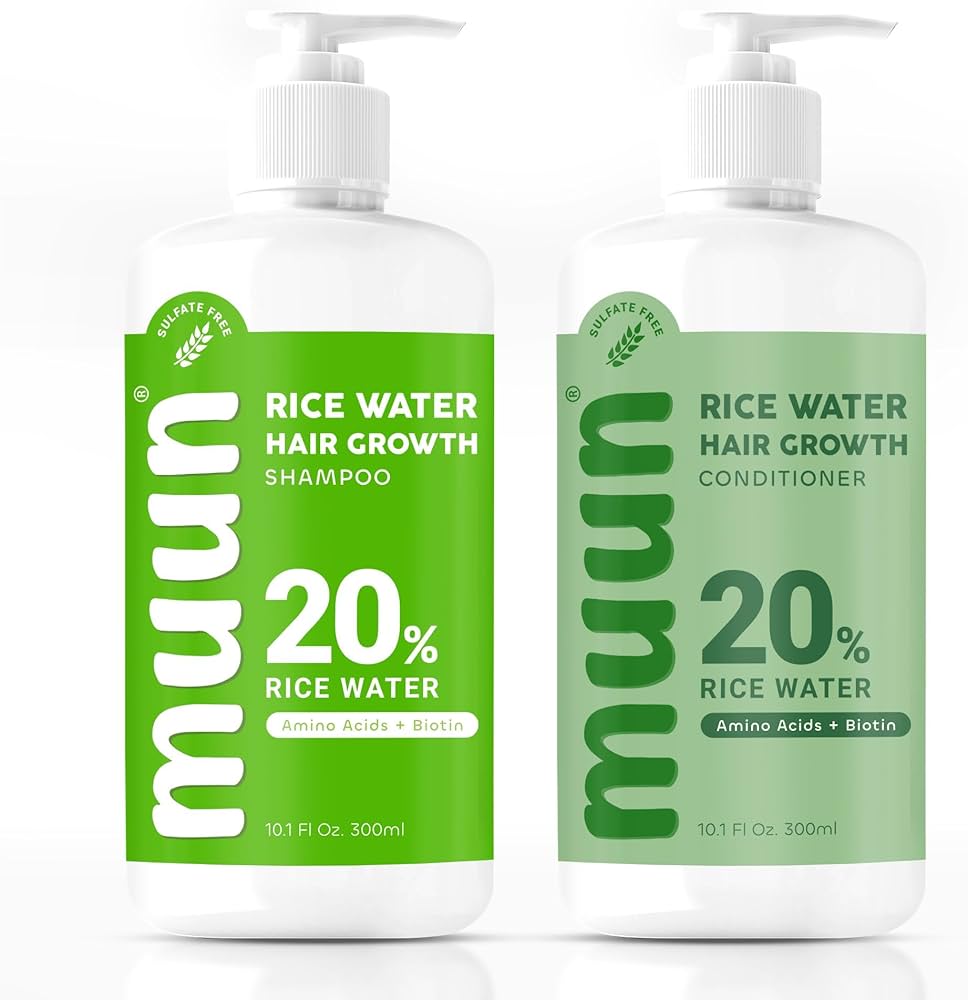Amazon.com : Muun Rice Water Shampoo and Conditioner Set for Hair
