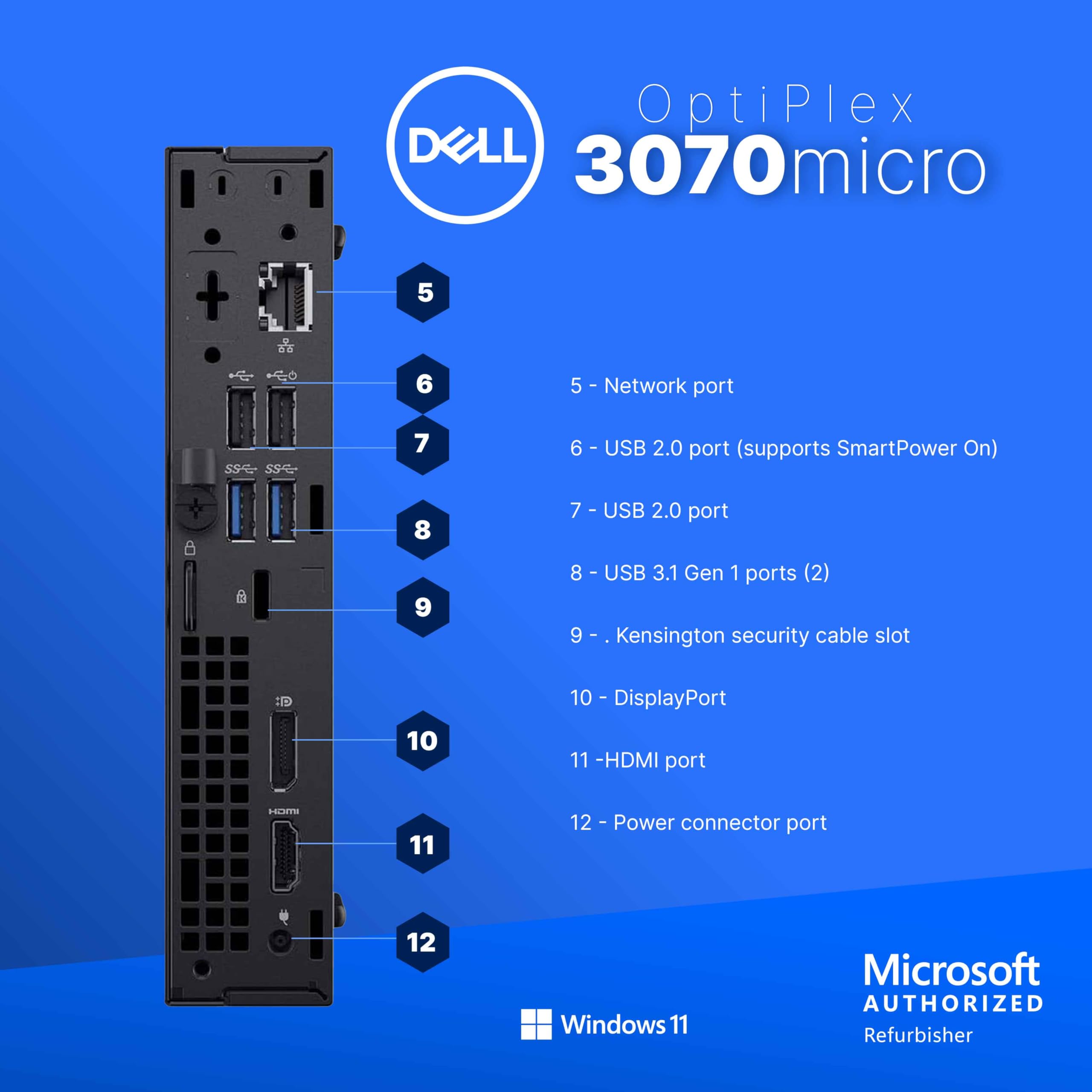 Amazon.com: Dell Optiplex 3070 Micro PC | Windows 11 Pro | Intel