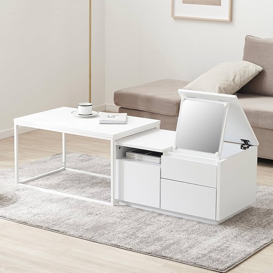 Amazon.co.jp: LOWYA ロウヤ ドレッサーテーブル ローテーブル ネスト