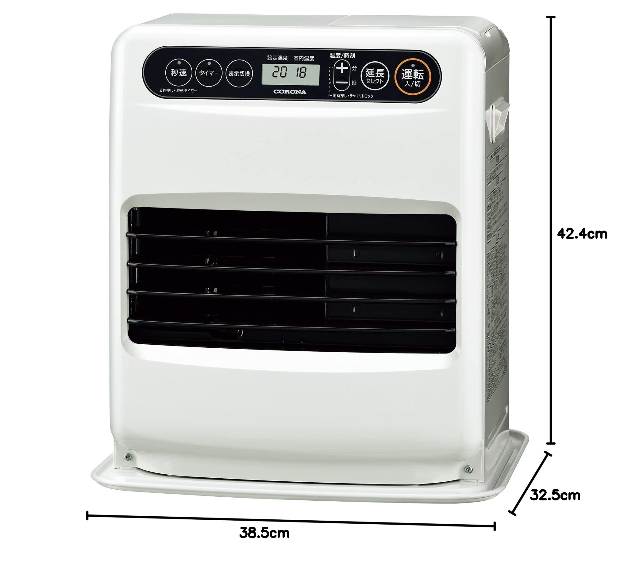 Amazon.co.jp: CORONA FH-G32YA2(W) Petroleum Fan Heater, Made in