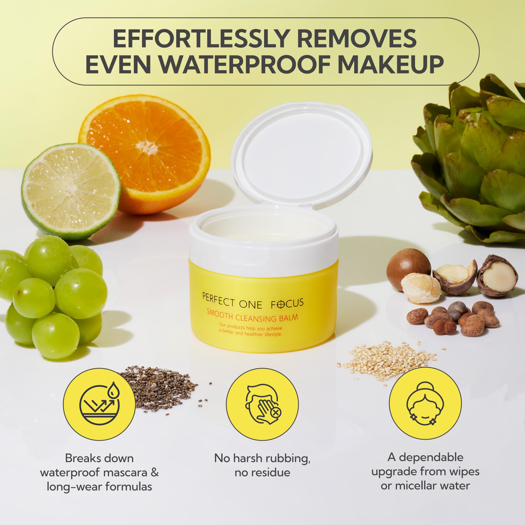 Amazon.com: PERFECT ONE FOCUS Smooth Cleansing Balm Makeup Remover