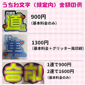Amazon.co.jp: プリント オーダー 連結うちわ文字 文字パネル 応援