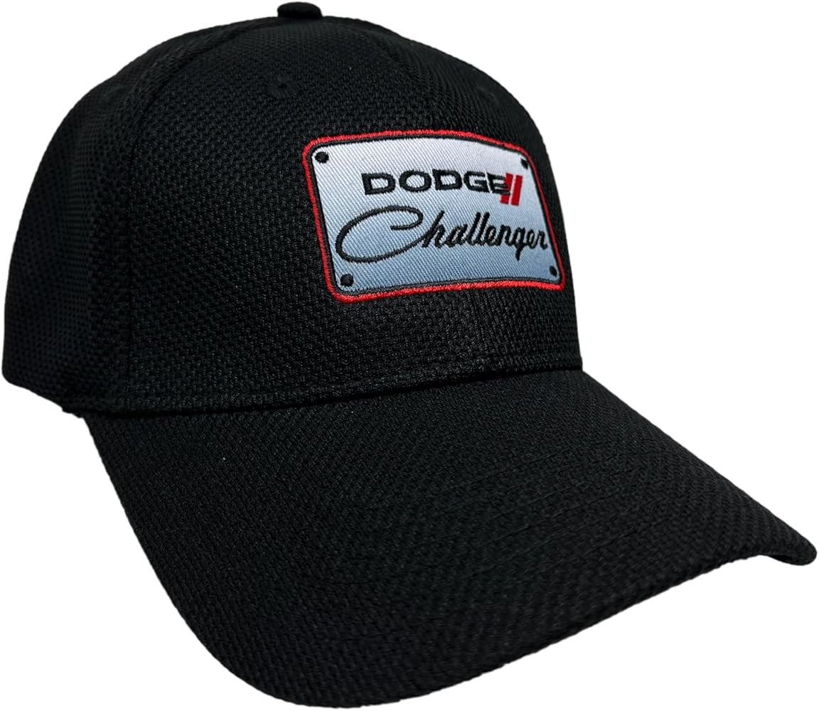 Dodge Challenger Stretch Fit Patch Hat - Embroidered Fitted Cap