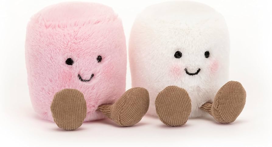 Amazon.co.jp: Jellycat 面白いピンクと白のマシュマロ コレクション用