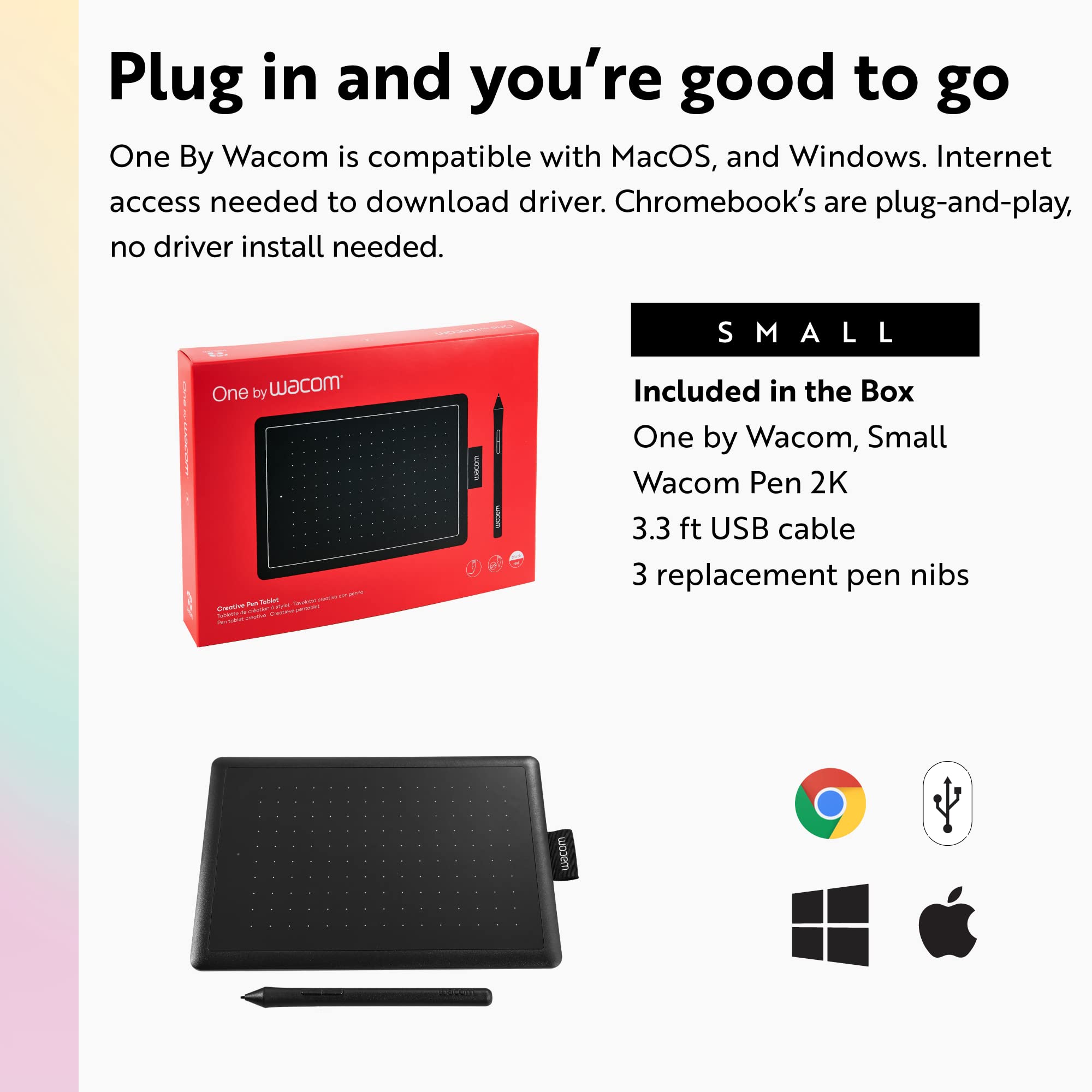 Amazon.com: One by Wacom Small Graphics Drawing Tablet 8.3 x 5.7