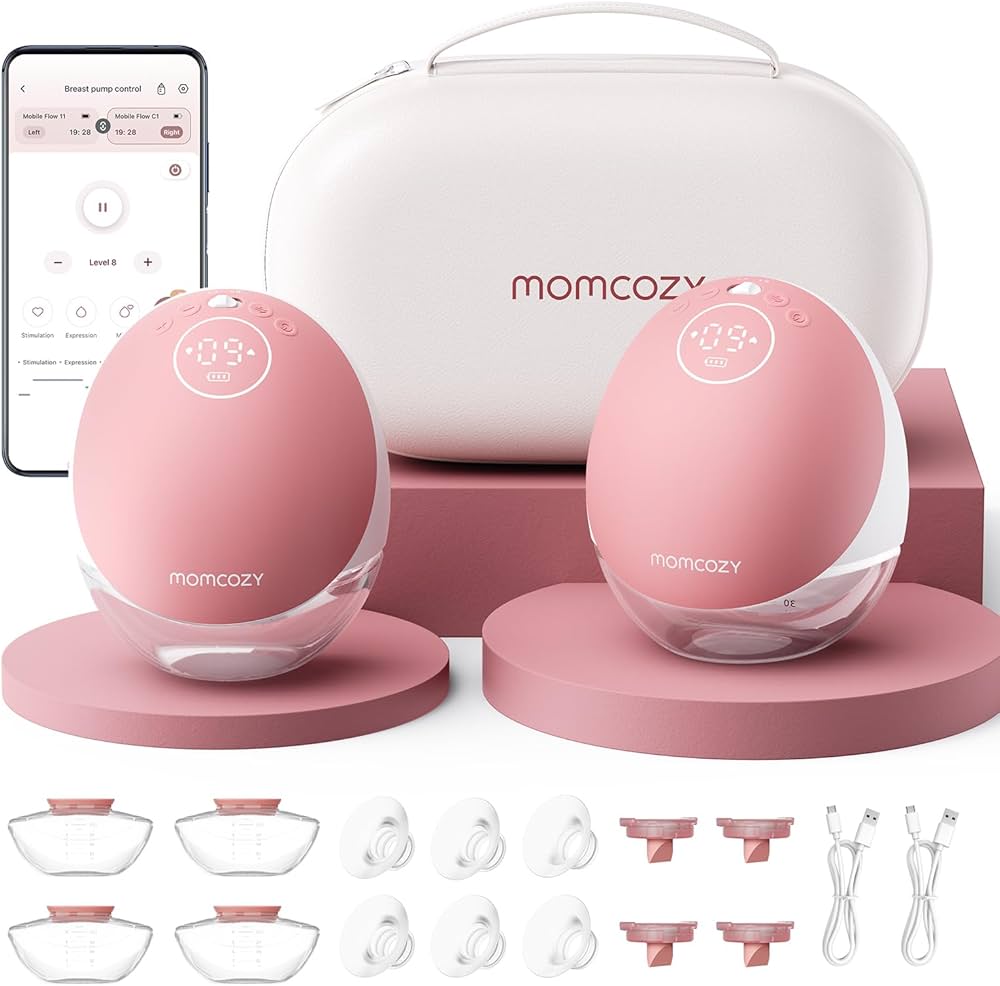 Momcozy Breast Pump Hands Free Upgraded Mobile Flow | M9, App
