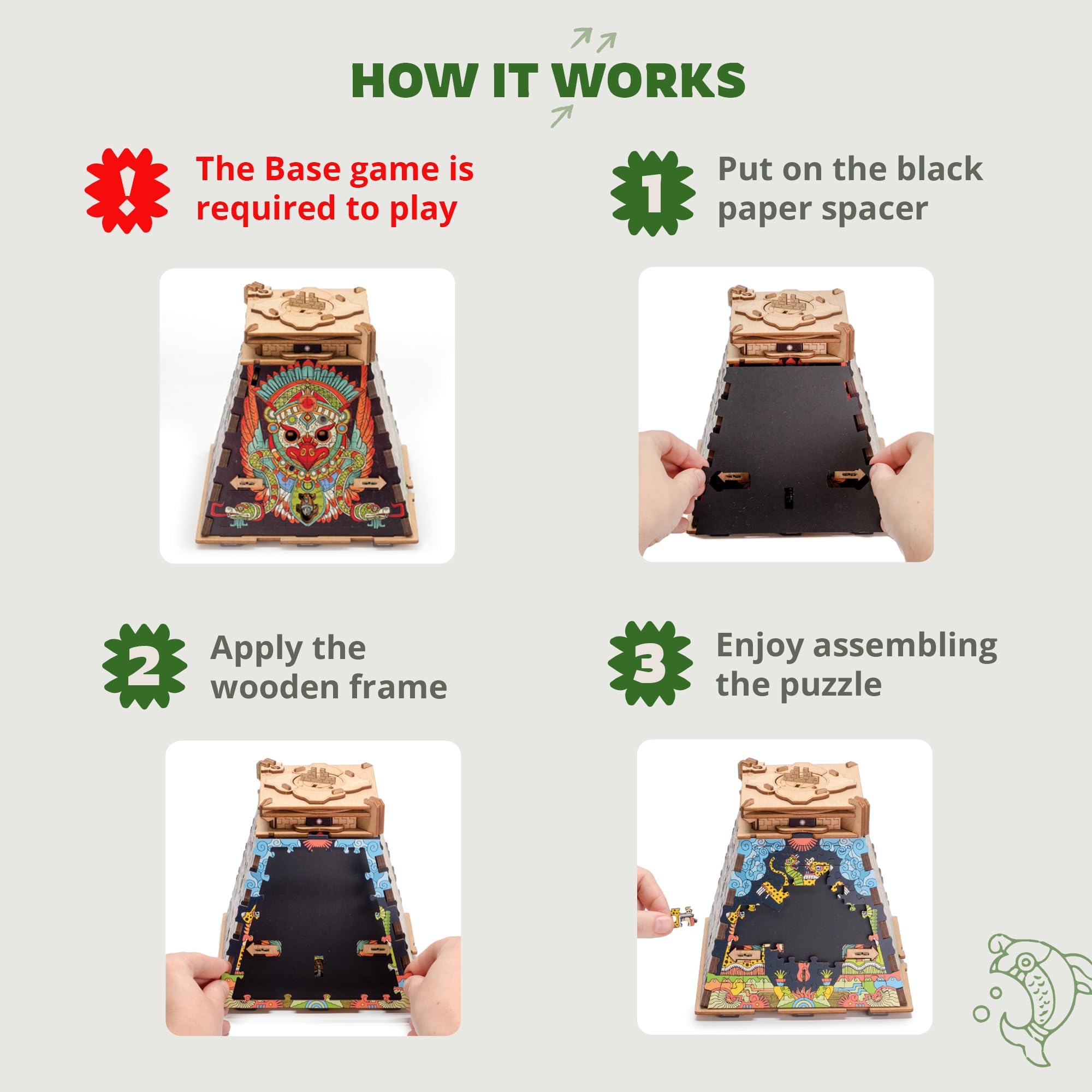 Amazon.com: iDventure Cluepuzzle Pyramid of The Sun | Wooden 3D