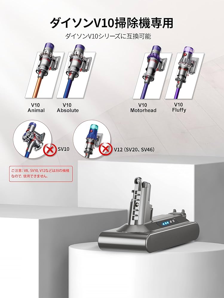 Amazon.co.jp: ダイソン バッテリー V10 SV12 掃除機バッテリー 交換