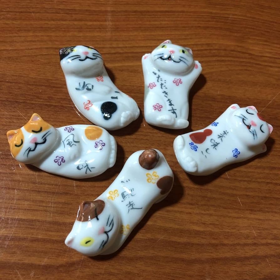 Amazon.co.jp: マンハッタナーズ 箸置き 和マンハッタナーズ 猫 ネコ