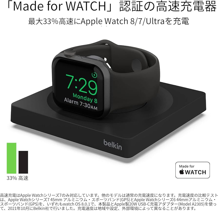 Amazon.co.jp: Belkin Apple Watch用ポータブル急速充電器 Apple Watch
