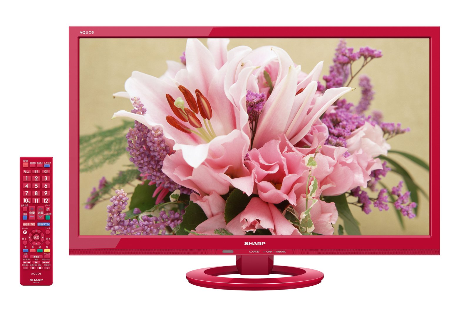 Amazon | シャープ AQUOS 液晶テレビ 24型 レッド系 LC-24K30-R