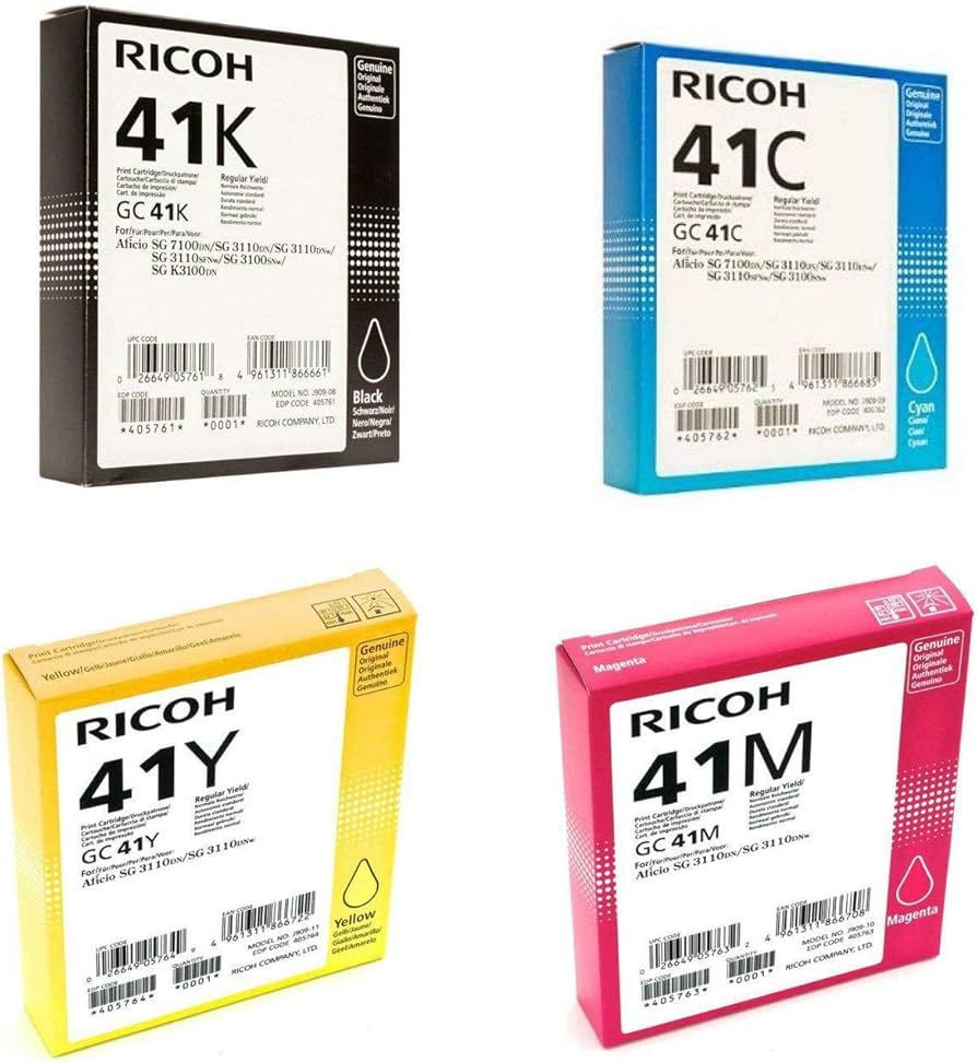 Amazon.co.jp: RICOH 【4色セット】リコー SGカートリッジ GC41K, C,M