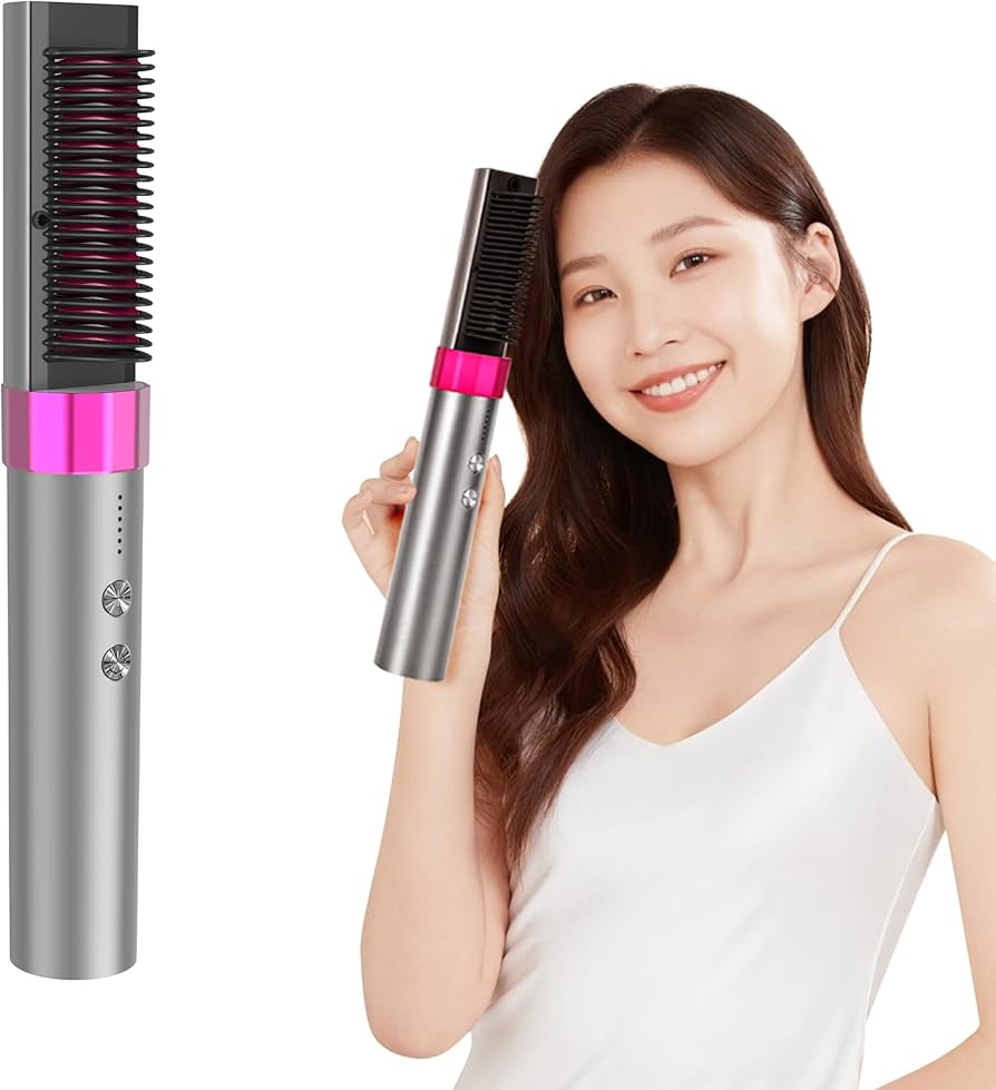 Amazon | Kiboer ヒートブラシ コードレス ブラシアイロン 高濃度
