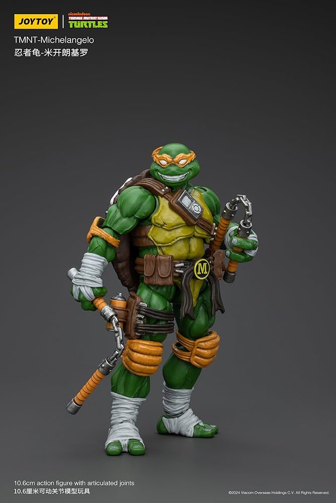Amazon | JOYTOY TMNT ミュータント タートルズ TMNT ミケランジェロ 1