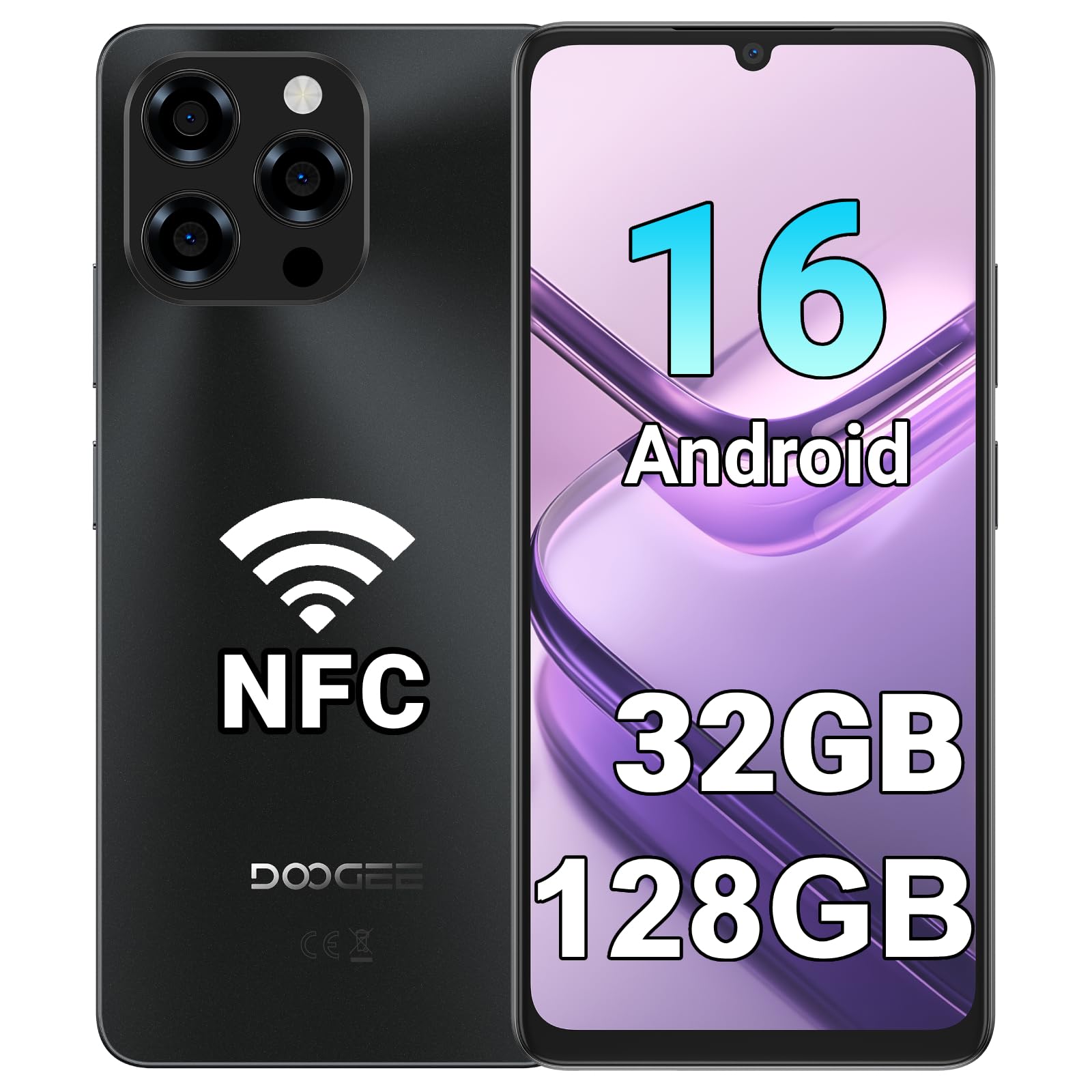 Amazon.co.jp: DOOGEE Note 58 Smartphone, 4G, SIM-Free, 6250 mAh