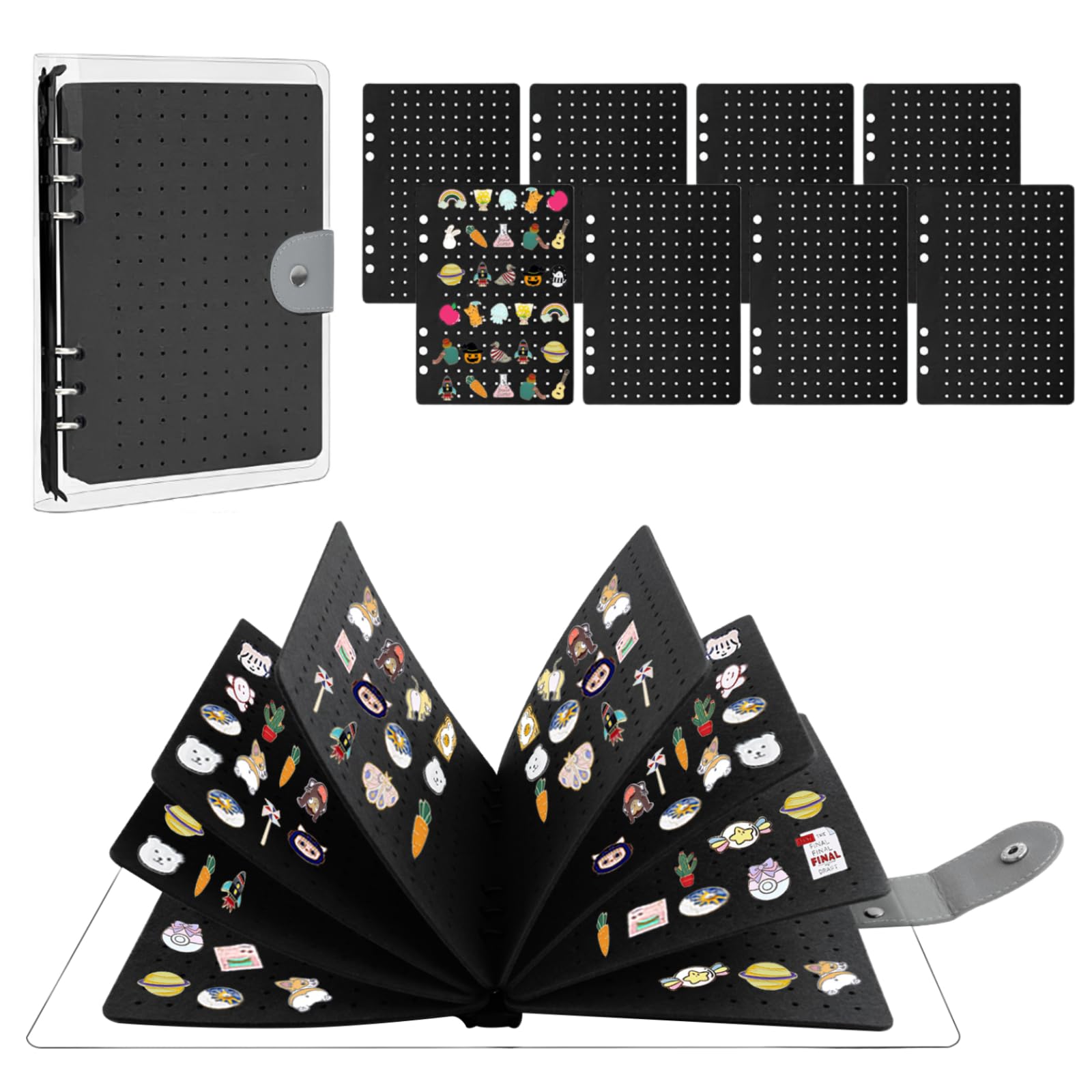 Amazon.co.jp: ピンバッジ ケース 大容量 A5サイズ ピンバッジ