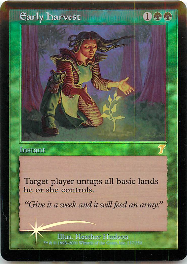 マジックザギャザリング MTG 緑 早摘み 7ED レア Foil Amazon.co.jp