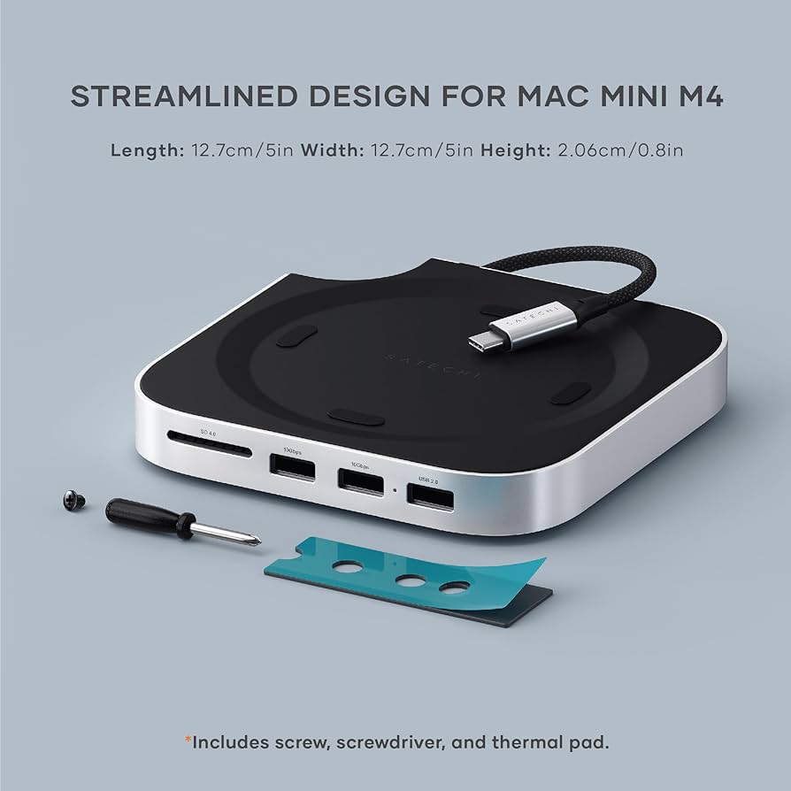 Amazon.com: Satechi Mac mini M4 Hub & Stand with NVMe SSD