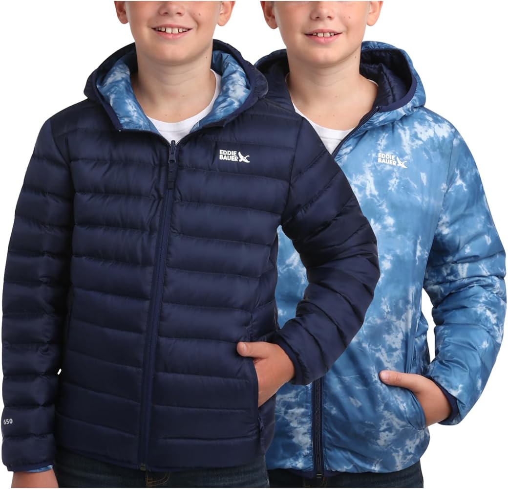 Eddie Bauer Kids' Reversible Jacket - Weather Resistant Quilted