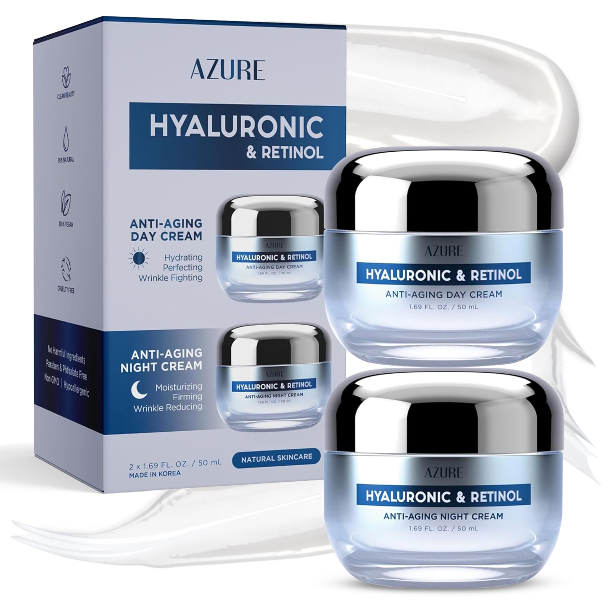 Amazon.com: Azure Cosmetics Hyaluronic Acid Moisturizer Face Cream