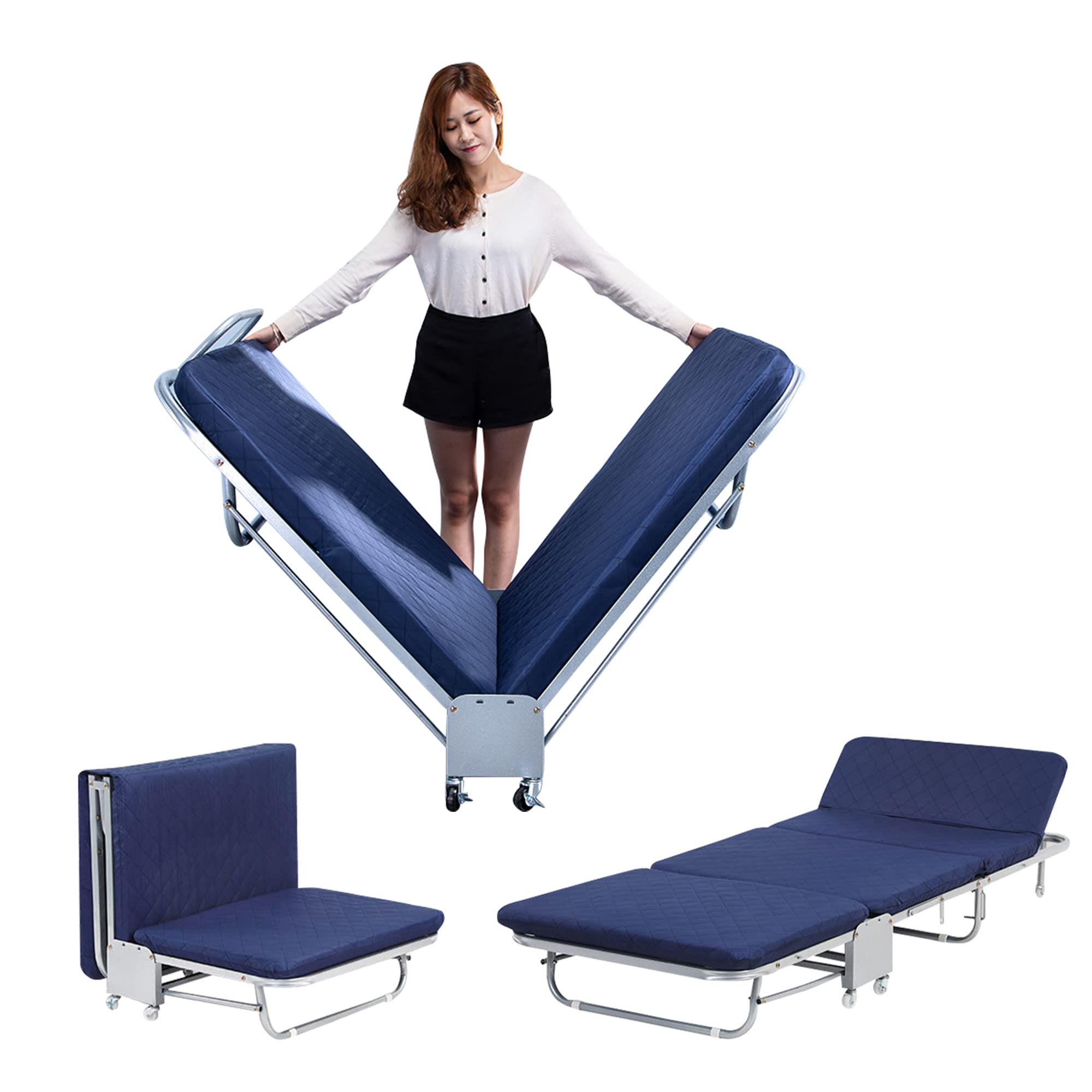 Amazon｜折りたたみベッド シングル ベッド リクライニング 5段階 高