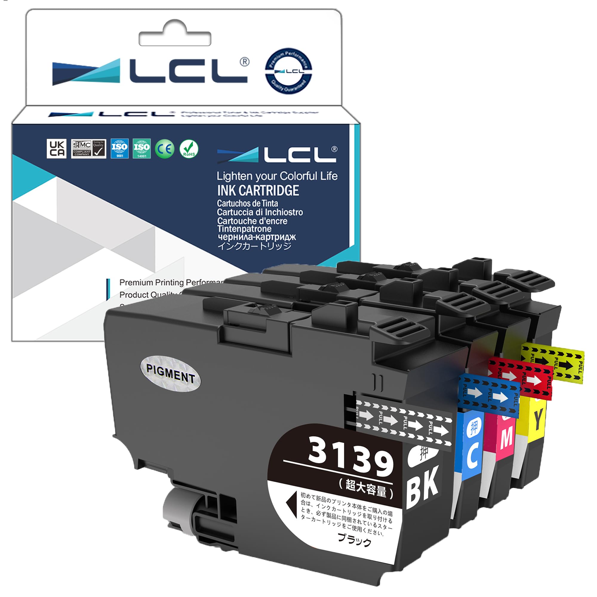 Amazon.co.jp: LCL Brother用 ブラザー用 LC3139-4PK LC3139 顔料 互換