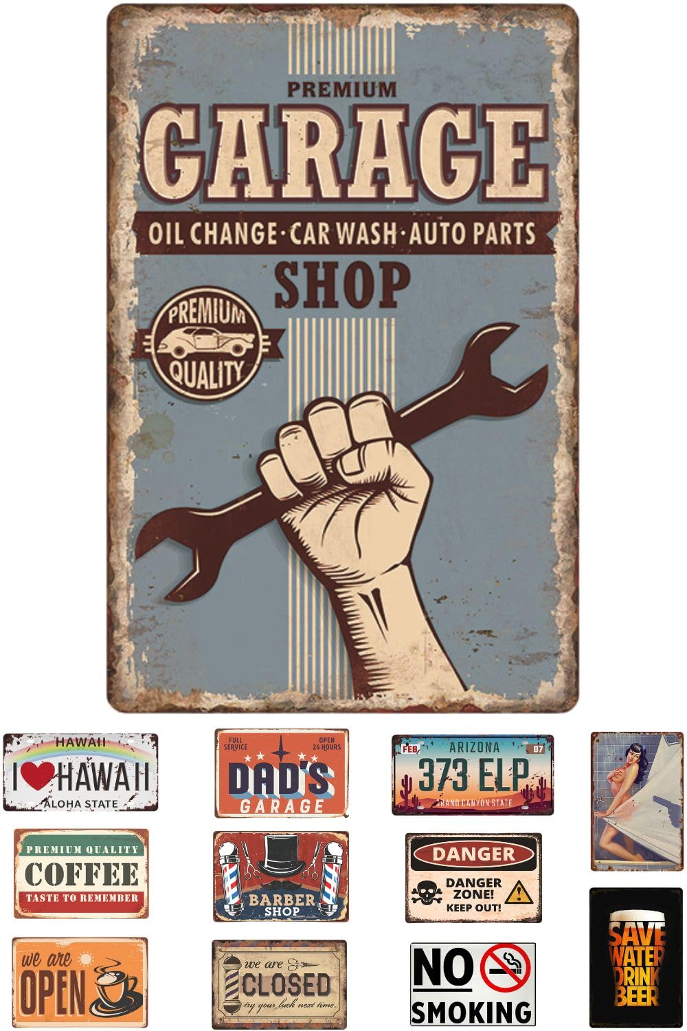 Amazon | レトリカン ブリキ看板 全120種類 アメリカン 雑貨 ナンバー