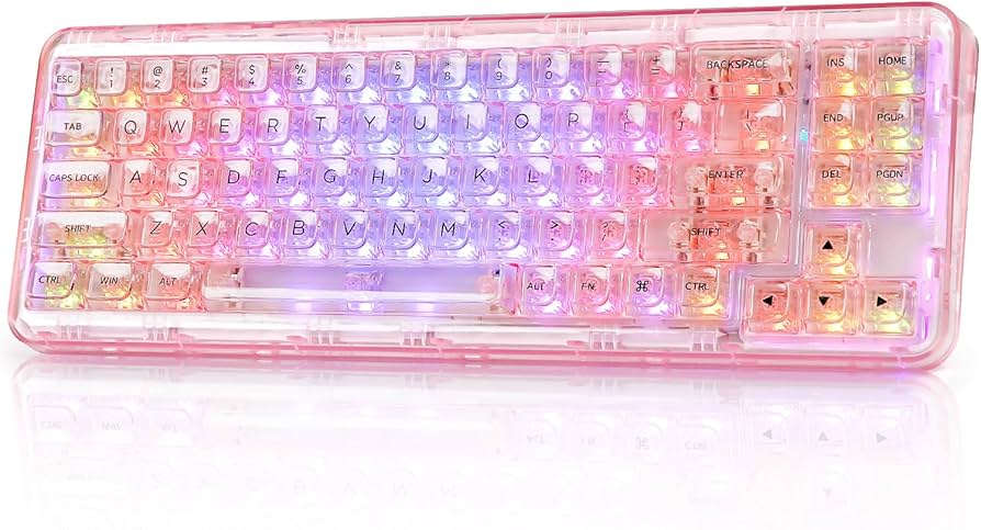 Amazon.com: YUNZII X71 Wireless Hot Swappable Transparent