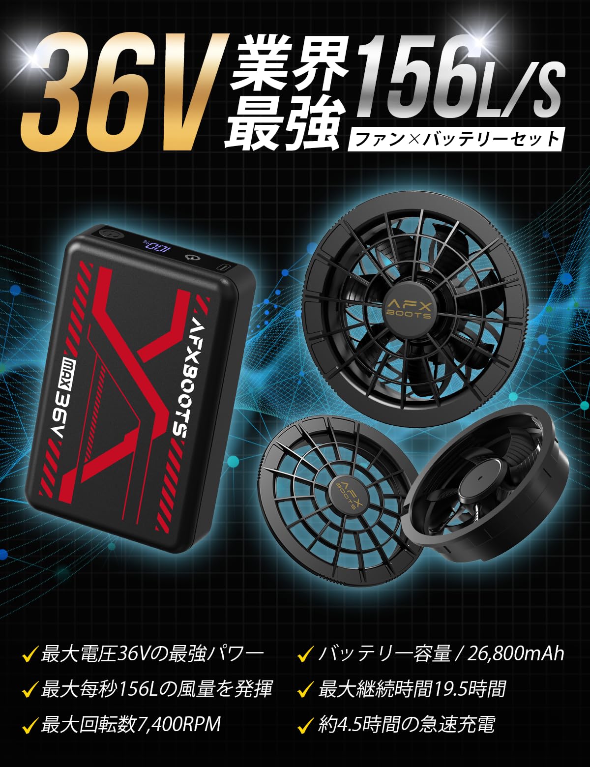 Amazon.co.jp: 【2025最新型 36V業界超高出力 26800mAh 156L/S