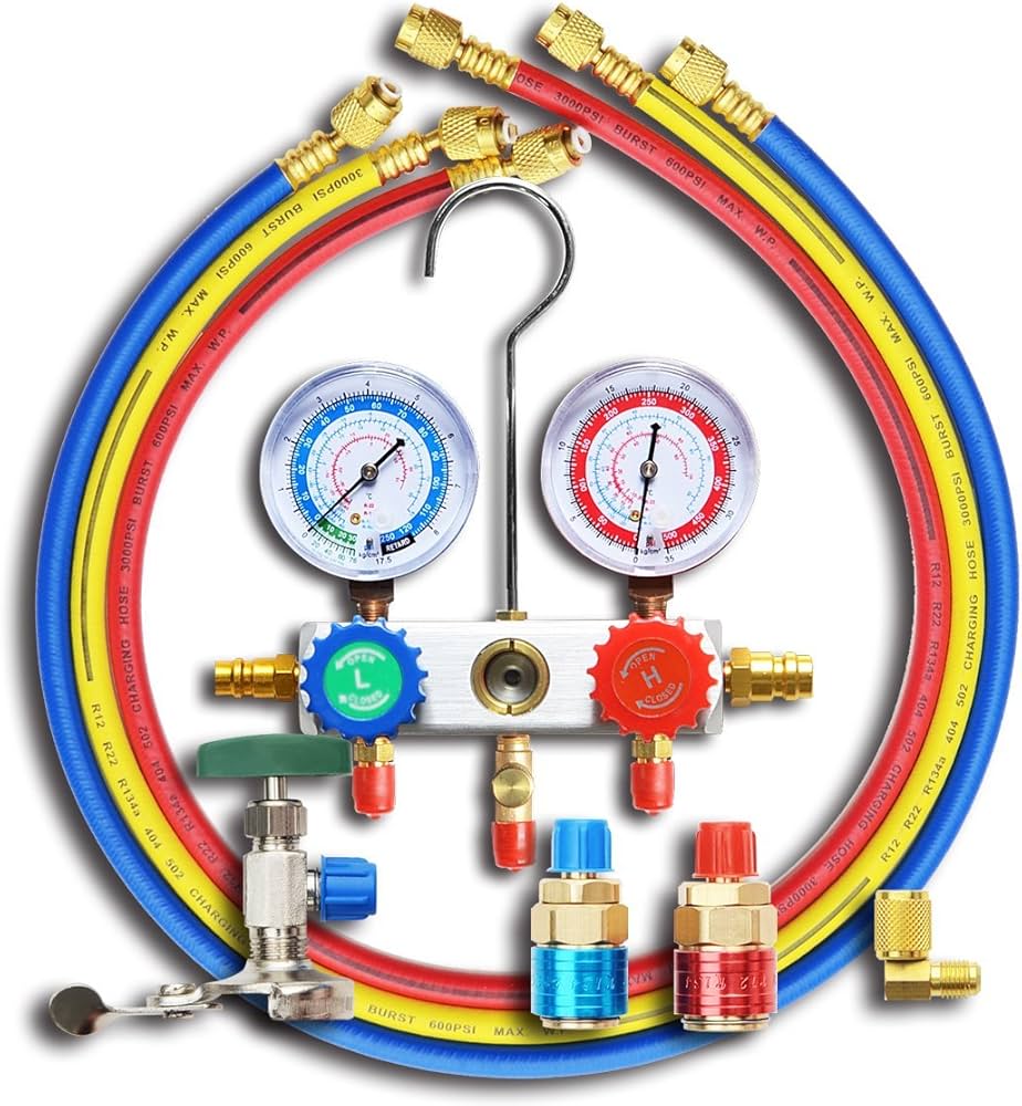 Amazon.co.jp: SEIKOH マニホールドゲージ エアコンガスチャージ 対応