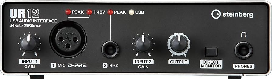 Amazon.com: Yamaha Steinberg UR12 USB Audio Interface, small