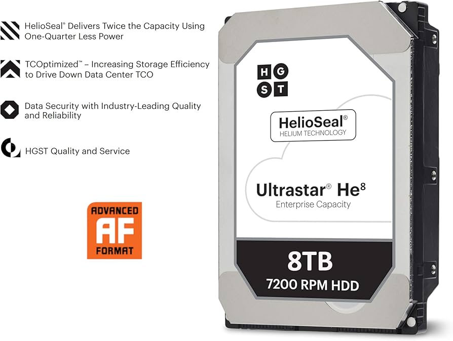 Amazon.com: HGST Ultrastar He8 HUH728080ALE604 0F23668 / 0F25721