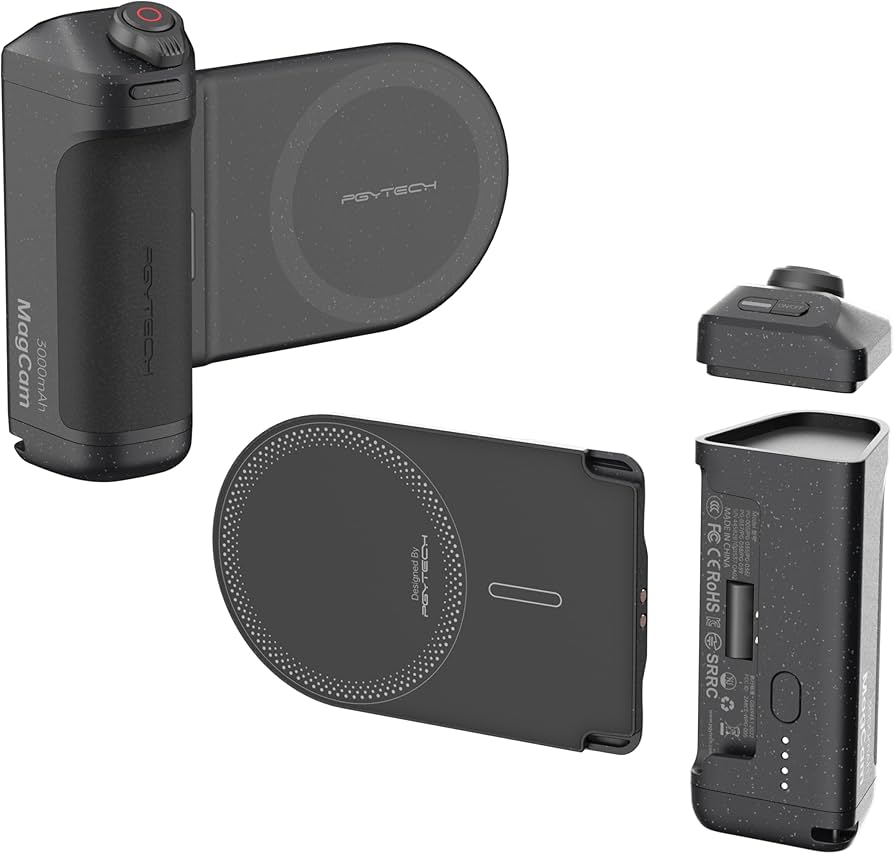 PGYTECH MagCam Phone Grip Kit, 3-in-1 iPhone Grip with MagSafe