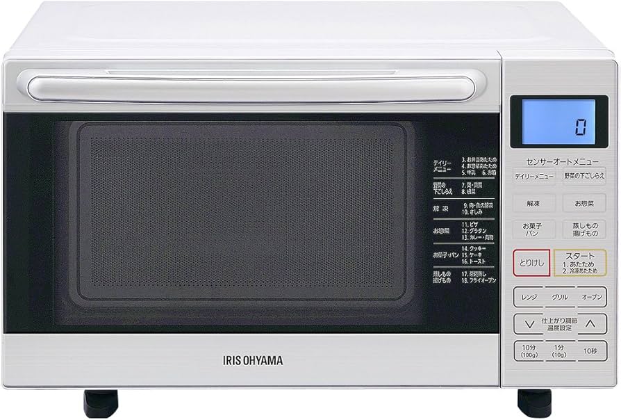 Amazon | アイリスオーヤマ オーブンレンジ 18L フラットテーブル