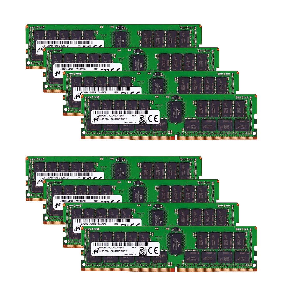 Micron Memory Bundle with 256GB (8 x 32GB) DDR4 PC4-21333 2666MHz