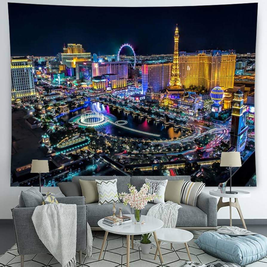 Amazon.co.jp: [KMBIGNK] タペストリー 夜景タペストリー 大判 布
