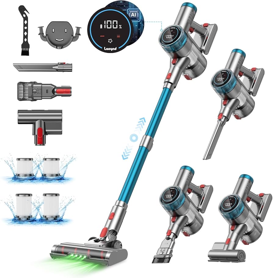 Amazon | Amazon.co.jp限定 掃除機 コードレス【92Kpa・自立式ブラシ