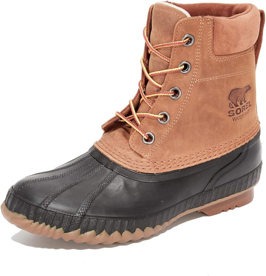 Amazon.com | Sorel Men's Cheyanne II Snow Boot, Chipmunk, Black