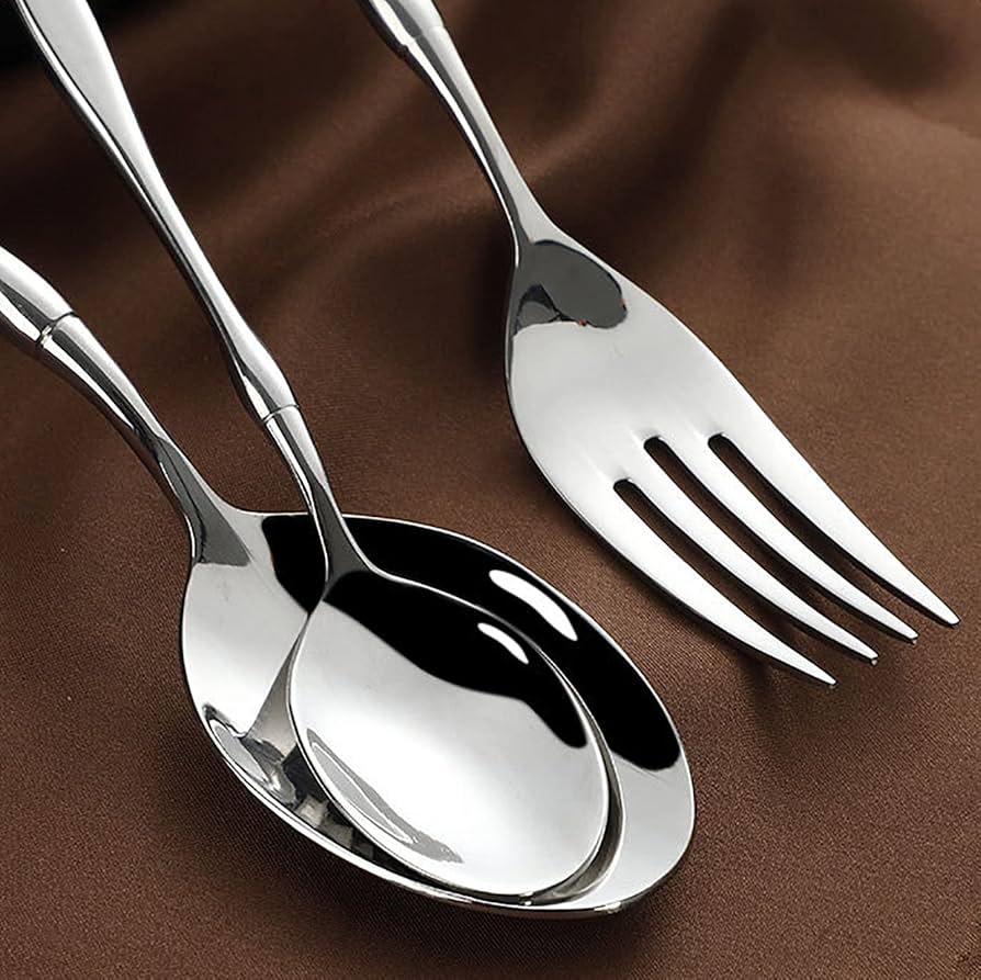 Amazon.co.jp: 銀食器32点セット 18/10ステンレススチール製食器セット