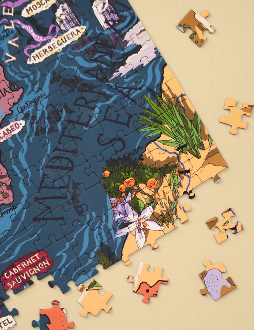 Amazon | スペインワインパズル - 手描きのジグソーパズル 1000ピース