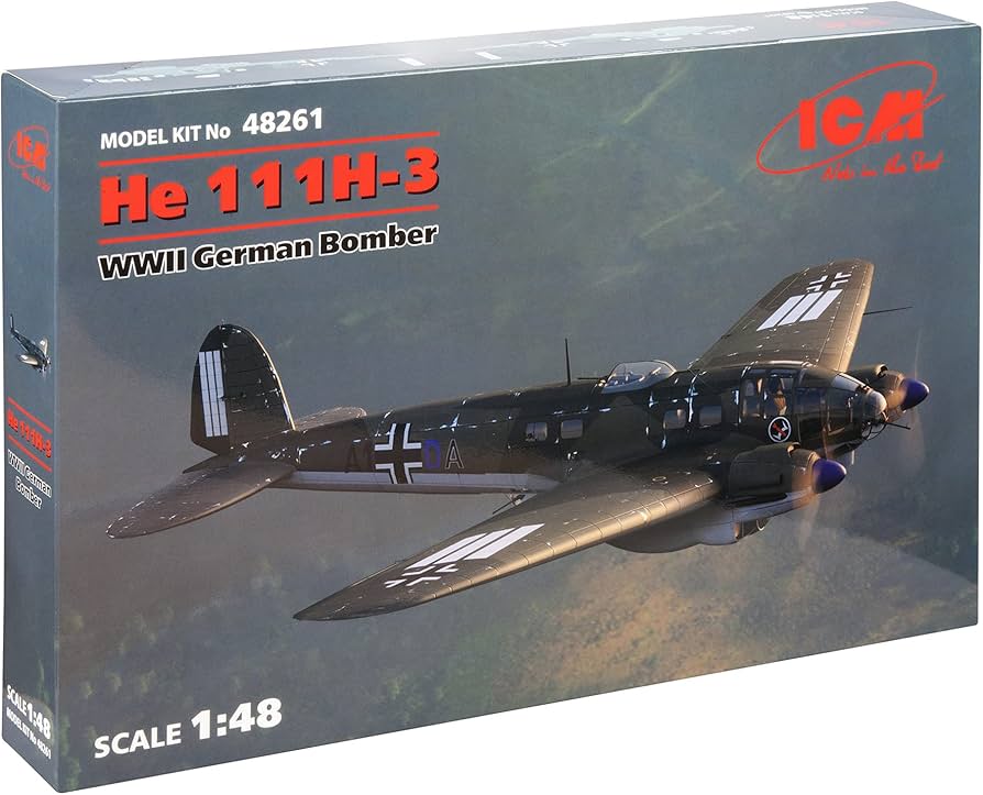 Amazon | アイシーエム ICM 1/48 ドイツ空軍 ハインケル He111H-3 爆撃