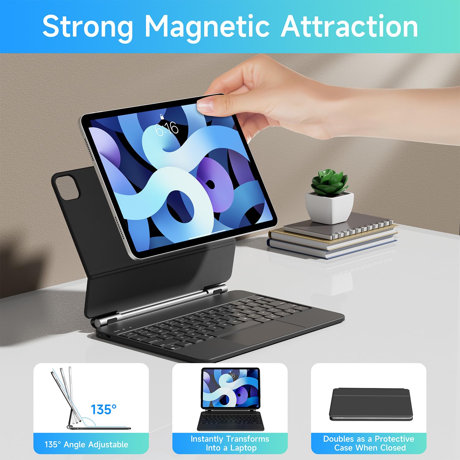 Amazon.co.jp: HOU iPad Air 第5世代&第4世代キーボードケース iPad