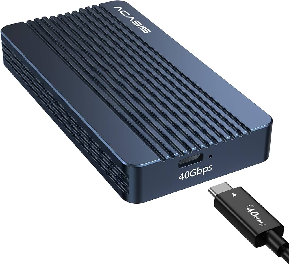 ACASIS 40Gbps M.2 NVMe SSD Enclosure, Nvme Enclosure Support Size