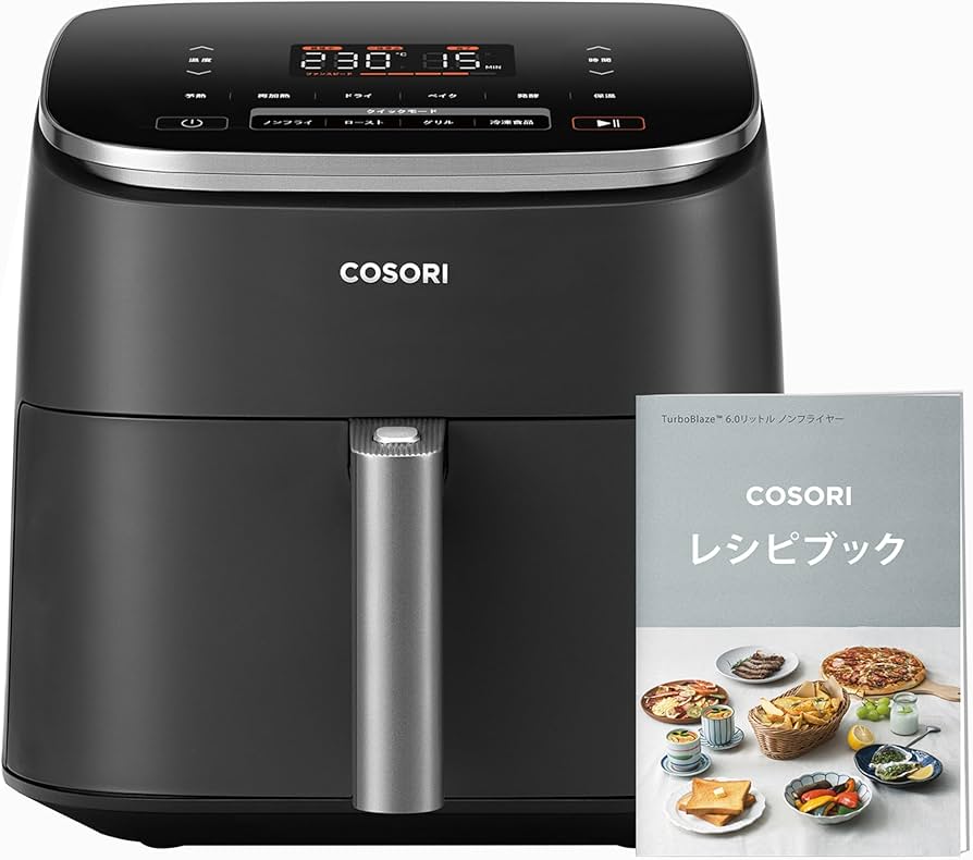 COSORI ノンフライヤー CAF-D60 6L ブラック 一回使用 COSORI ノン