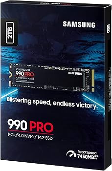 Amazon.com: Samsung 990 PRO NVMe M.2 SSD, 2 TB, PCIe 4.0, 7,450 MB