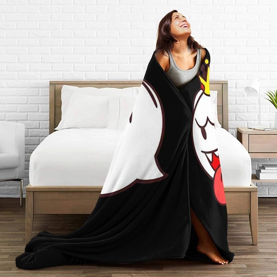 Amazon｜写真 スーパーマリオ テレサ (4) フランネル毛布 シングル