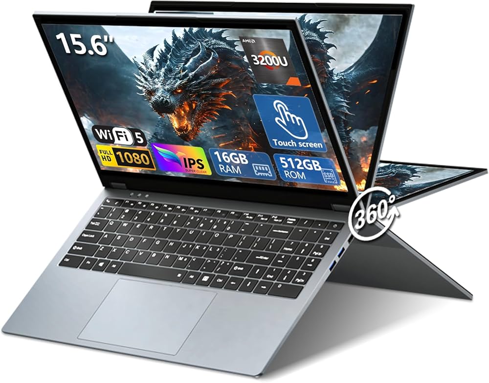 Amazon.co.jp: 2in1 ノートパソコンAMD Ryzen 3 3200UノートPCの360度